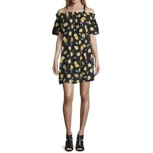 Peyton and Parker Off The Shoulder Lemon Dress Mommy & Me Maternity Size M NWT